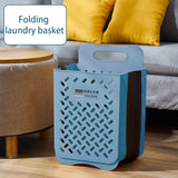 HULIANFU Large Portable Bathroom Folding Dirty Clothes Storage Basket Household Wall Hanging Punch-Free Laundry Basket Put Clothes Bucket