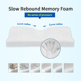 HULIANFU Memory Foam Bed Orthopedic Pillow Neck Protection Slow Rebound Memory Pillow Butterfly Shaped Health Cervical Neck Size 60/50 cm