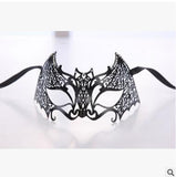 HULIANFU Male Female Phantom Gold Skull Venetian Metal Costume Masquerade Party Mask Laser Cut Halloween Prom Cosplay Wedding Ball Masks