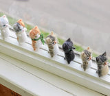 HULIANFU Unfinished Fashion Siamese Hawksbail Tabby Civet Cat Kitty Wool Doll Women Handmade Needle Felt Kit Package DIY Gift For Kids