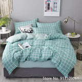 HULIANFU Nordic Style Pink Heart Bedding Set Cover Cute Bed Linens Duvet Cover Sheets and Pillowcases Queen King Size Home Textile Sets