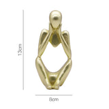 HULIANFU Thinker Statue Abstract Figure Sculpture Small Ornaments Resin Statue Home Crafts Home Decoration Modern Figurines For Interior