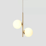 HULIANFU Modern simple Coppery Restaurant Pendant light luxury Bedside Nordic designer Creative personalized Acrylic ball G9 Hanging lamp