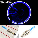 HULIANFU WasaFire Neon Bike Spoke Light Mini LED Bicycle Taillight MTB Wheel Tire Nozzle Valve Caps Lamp Cycling Warning Head Rear Light
