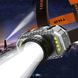 HULIANFU LED Headlamp Strong Light Super Bright Head-Mounted Flashlight Outdoor Household Long-Range Rechargeable Night Fishing Headlight