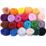 HULIANFU MIUSIE 16/25 Color Needle Felting Kit Wool Felting Tools Handmade Felt Needle Set 7pcs Pack Felting Fabric Materials Accessories