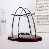 HULIANFU Newton Cradle Balance Steel Balls Perpetual Motion Collision Ball School Teaching Physics Science Pendulum Toy Home Decoration