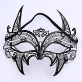 HULIANFU Male Female Phantom Gold Skull Venetian Metal Costume Masquerade Party Mask Laser Cut Halloween Prom Cosplay Wedding Ball Masks