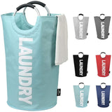 HULIANFU Large Laundry Basket ,Waterproof Laundry Hamper, Laundry Bag with Padded Handles, Folding Washing Bin,Collapsible Laundry Basket