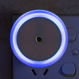 HULIANFU LED Night Light Mini Light Sensor Control 110V 220V EU US Plug Nightlight Lamp for Children Kids Living Roon Hearts Lights