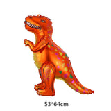HULIANFU Large 4D Walking Dinosaur Foil Balloons Jungle Animal Boys Birthday Party Decors Jurassic  Standind Dragon Kids Toys Air Globos
