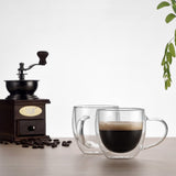HULIANFU JANKNG Heat-Resistant Double Wall Glass Cup Beer Coffee Cup Set Handmade Beer Tumbler Mug Tea Whiskey Mugs Transparent Drinkware