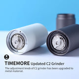 HULIANFU Timemore upgrade Chestnut  C2 High quality Aluminum Manual Coffee grinder Stainless steel Burr grinder  Mini Coffee milling