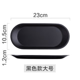 HULIANFU Stainless Steel Black Tea Tray Plate Dessert Cake Fruit Dish Letter Plates Cosmetics Storage Trays Jewelry Display Home Decor