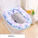 HULIANFU Warm Winter Toilet Seat Cover Closestool Mat Washable Bathroom Accessories Coral Fleece Soft Toilet Pad Universal Toilet Cushion