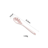 HULIANFU Silicone Pasta Noodle Spoon Pasta Scoop Colander Noodle Spaghetti Ladle Slot Spoon Heat-Resistant Tableware Kitchen Gadget