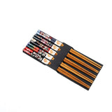 HULIANFU Reusable 5 Pair Set Handmade Bamboo Japanese Style Natural Wood Chopsticks Sushi Food Cat Flower Multi Color Wooden Chop Sticks