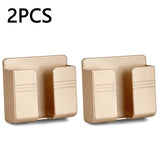 HULIANFU Punch Free Wall Mounted Organizer Storage Box Remote Control Mounted Mobile Phone Plug Wall Holder Charging Multifunction hook