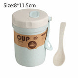 HULIANFU Kitchen 900ml Microwave Lunch Box Wheat Straw Dinnerware Food Storage Container Children Kids School Office Portable Bento Box