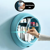 HULIANFU New Bathroom Wall-mounted Makeup Storage Box without Punching Large-capacity Jewelry Cosmetic Storage Box