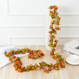 HULIANFU 2023 250CM Rose Artificial Flowers Christmas Garland For Wedding Home Room Decoration Spring Autumn Garden Arch DIY Fake Plant Vine