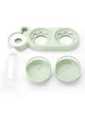 HULIANFU Pet Cat Bowl Automatic Feeder Dog Cat Food Bowl With Water Fountain Double Bowl Drinking Raised Stand Dish Bowls For Cats