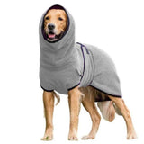 HULIANFU Pet Clothes Dog Towelling Drying Super Absorbent Robe Soft quick drying Polyester Sleepwear Coat Warm Apparel
