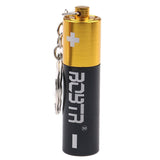 HULIANFU Keychain Small Pipe Pendant Battery Shaped Tobacco Pipes Portable Metal Smoking Pipe For Smoking Weed Herb Men  Gift Pendant
