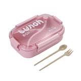 HULIANFU TUUTH Microwave Lunch Box Wheat Straw Bento Box 750ML BPA Free Food Storage Container with Soup Cup