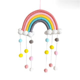 HULIANFU Nordic Cloud Rainbow Raindrop Wall Hangings Decoration For Kid Girls Bedroom Hanging Pendant Baby Bed Tent Hanging Toy Pendant