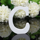 HULIANFU White Wood Letter Alphabet DIY Personalised Name Design Art Crafts Free Standing Xmas Birthday Wedding Party Home Decoration