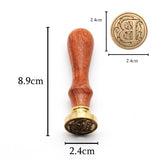 HULIANFU Retro Wood Stamp Classic 26 Letter A-z Alphabet Initial Sealing Wax Seal Stamp Ancient Seal Post Decorative Antique Stamp Gifts
