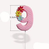 HULIANFU Soft Clay Number Balloon Cake Birthday Topper 1st Birthday Party Decorations Kids Baby Shower Girl  Happy Birthday Cake Topper