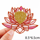 HULIANFU Van Gogh Embroidered Patches on Clothes DIY Cartoon Wave Applique Clothing Thermoadhesive Patches for Clothing DIY
