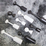 HULIANFU White Black Wooden Candle Holder Nice Minimalist Geometric Beech Shaped Candle Art Decoration Candle Seat