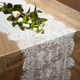 HULIANFU Luxury lace black white Embroidery bed Table Runner flag cloth cover kitchen Christmas Party tablecloth Wedding decor 36*300cm