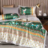 HULIANFU Summer Blanket Ice Silk Quilt Cool Feeling Nap Knee Air Conditioning Quilt Adult Children Washable Bedding