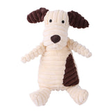 HULIANFU Plush Dog Toy Animals Shape Bite Resistant Squeaky Toys Corduroy Dog Toys for Small Large Dogs Puppy Pets Training Accessories