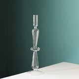 HULIANFU Nordic Glass candle holders romantic Dinner home decoration candlestick for birthday wending candle holder wax portavelas decor