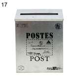 HULIANFU Retro Metal Mailboxes Wall Mounted Mail Box Mailbox Bucket Newspaper Letter Box Post Garden Decoration Garden Supplies
