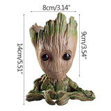 HULIANFU Strongwell Home Decoration Flower Vase Miniature Model Succulent Flower Pots Desktop Display Figurines Baby Groot Artware Gifts