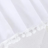 HULIANFU Newly Baby Kids Crib Bed Skirt Home Bed Cover with Tassel Rufflled Bed Skirt Bedding Bed Cover Bedroom Bedspread Couvre Lit