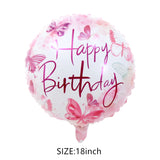 HULIANFU New Beautiful Butterfly Aluminum Foil Balloon Happy Birthday Children  Gift Valentine  Day Party Wedding Scene Decoration
