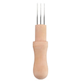 HULIANFU RORGETO Wool Felting Needles Awl Craft DIY Tools Solid Wooden Handle Holder Single and Multi Fine Needle for Creative Felting