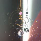HULIANFU Prism Suncatcher,Hanging Window Crystals,Rainbow Light Catcher,Crystal Sun 50mm Catcher,Summer Gift,Octagon Beads