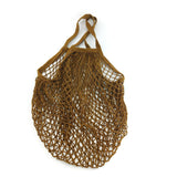 HULIANFU Portable Reusable Grocery Bags Fruit Vegetable Bag Washable Cotton Mesh String Organic Organizer Handbag Short Handle Net Tote