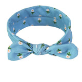 HULIANFU 3pcs Cotton Elastic Knot Headbands for Women Baby Girls Bow headband Baby Shower baptism Colorful Face Wash Hair accessories