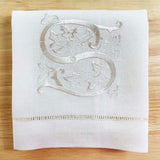 HULIANFU Letters Embroidery  Table Napkin  White Wedding Party Holiday  Decorative  Towel  Rectangular  Hand Towels
