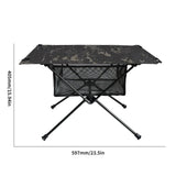 HULIANFU Outdoor Folding Table with Net Pocket Portable Foldable Aluminum Alloy Desk for Picnic Camping Garden Barbecue Desk Table