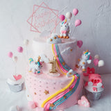 HULIANFU Unicorn Cake Topper Unicorn Brithday Party Supplies Unicorn Brithday Cake Decor 1st Girl Birthday Party Unicornion